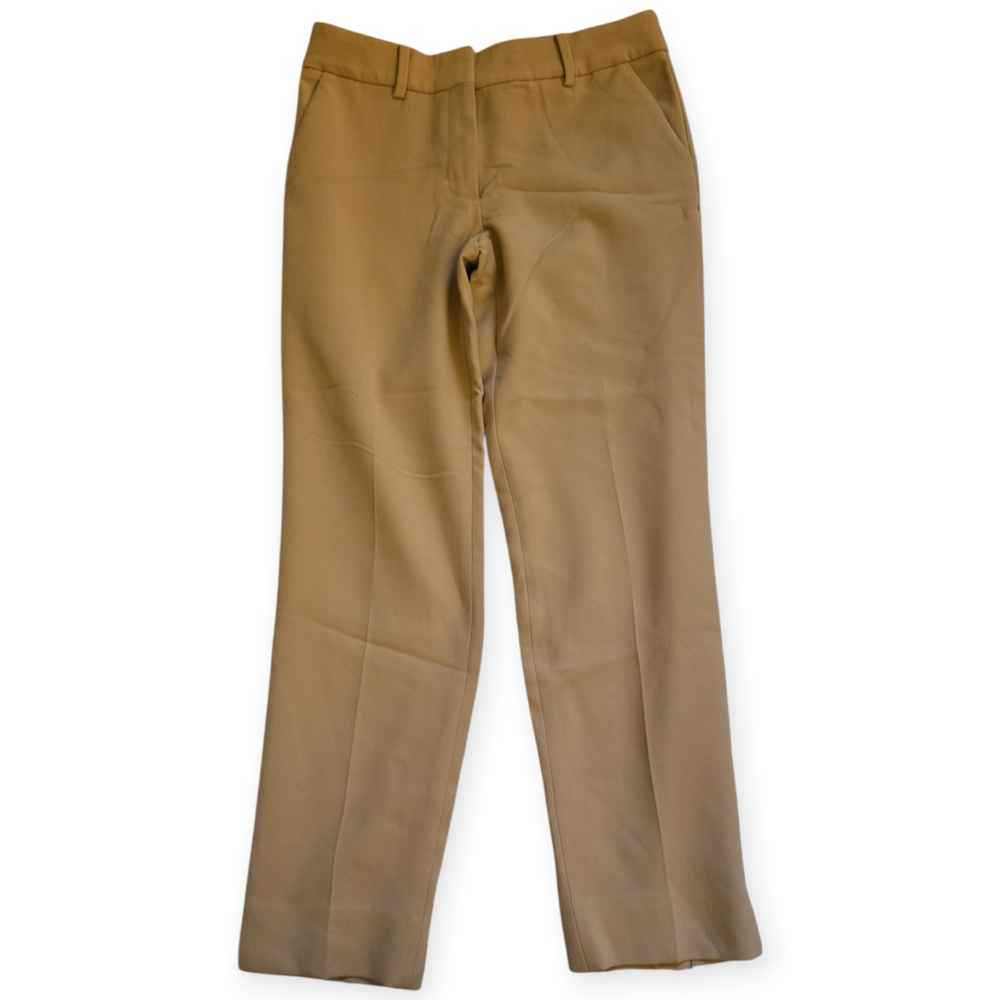Talbots Tan Trousers Flat Front Straight Leg Size 6